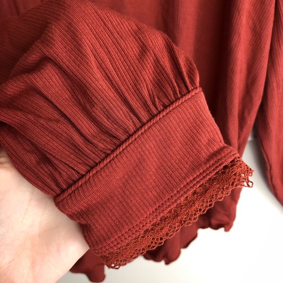 FREE PEOPLE Twisted Open Back Ribbed Long Sleeve - Picture 6 of 9